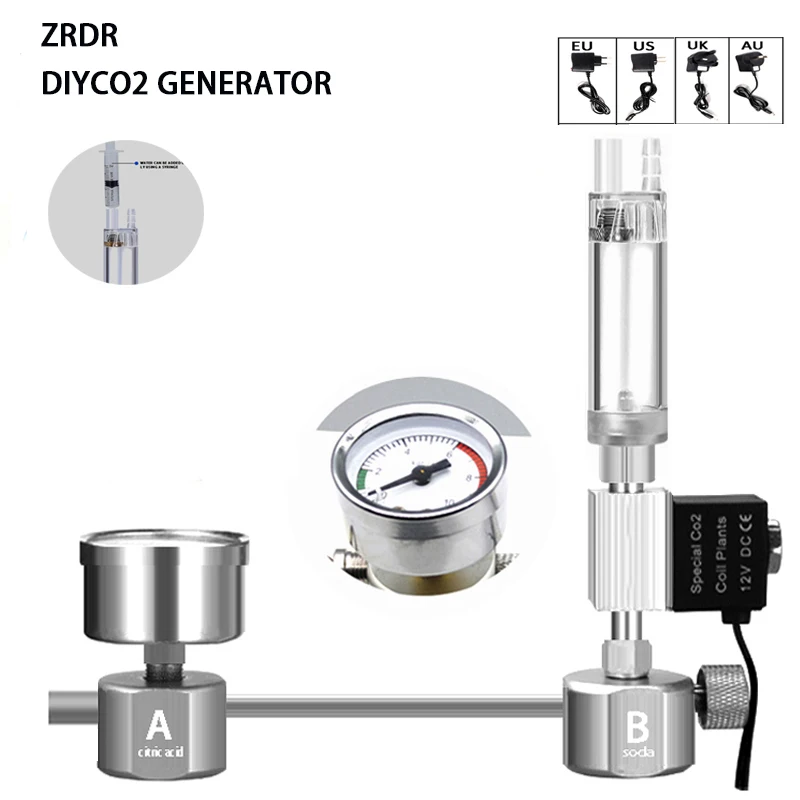 Planted Aquarium Accessories - Kit Generatore di CO2 Fai-da-Te per