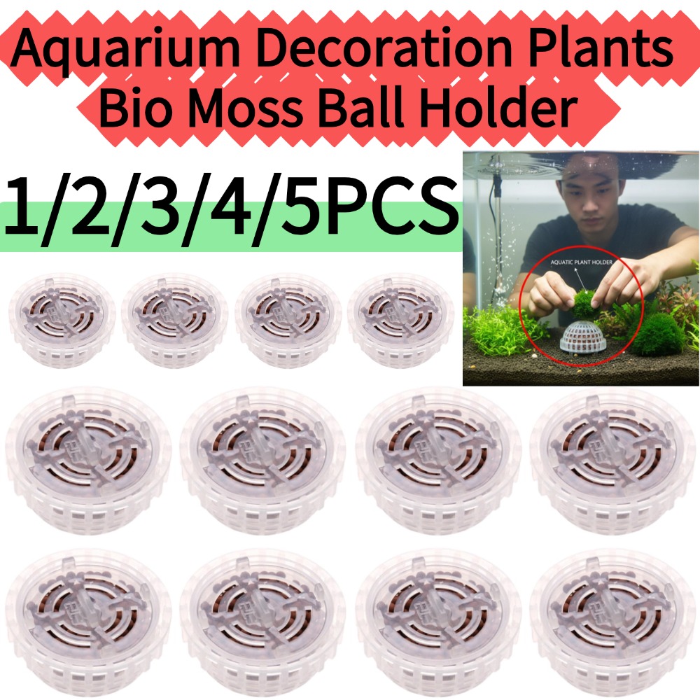 Aquarium Plant Red - 1/2/3/4/5 Pezzi Decorazioni per Acquario, Supporto