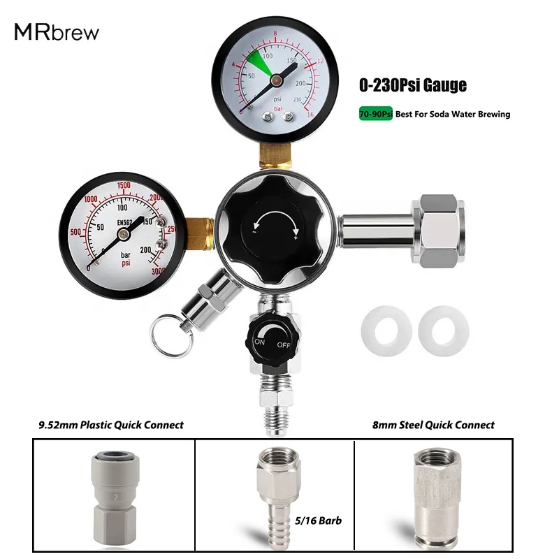 Co2 Regulator Dual Stage - Caricatore Co2 ad alta pressione con