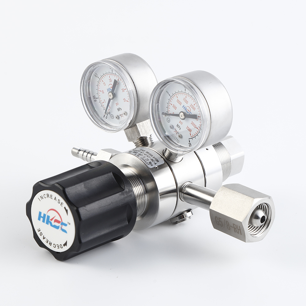 Co2 Regulator Dual Stage - Regolatore CO2 HC02T con doppio manometro,