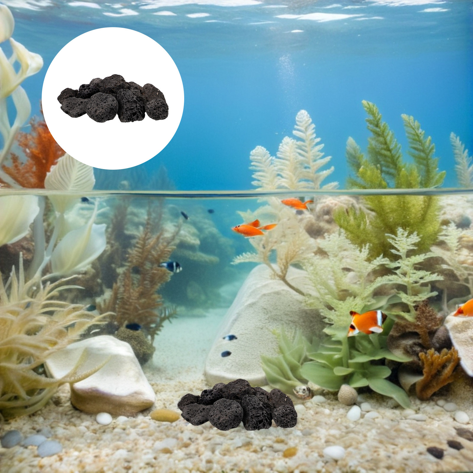 Planted Aquarium With Rocks - 1 Confezione di Rocce Decorative in