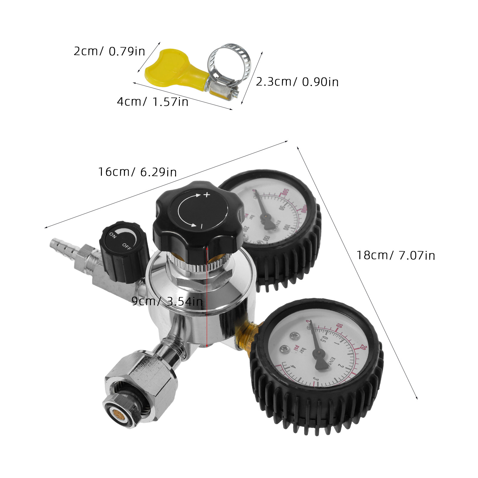 1 Set Dispositivo per la Produ - Co2 Regulator Dual Stage recensione e prezzo