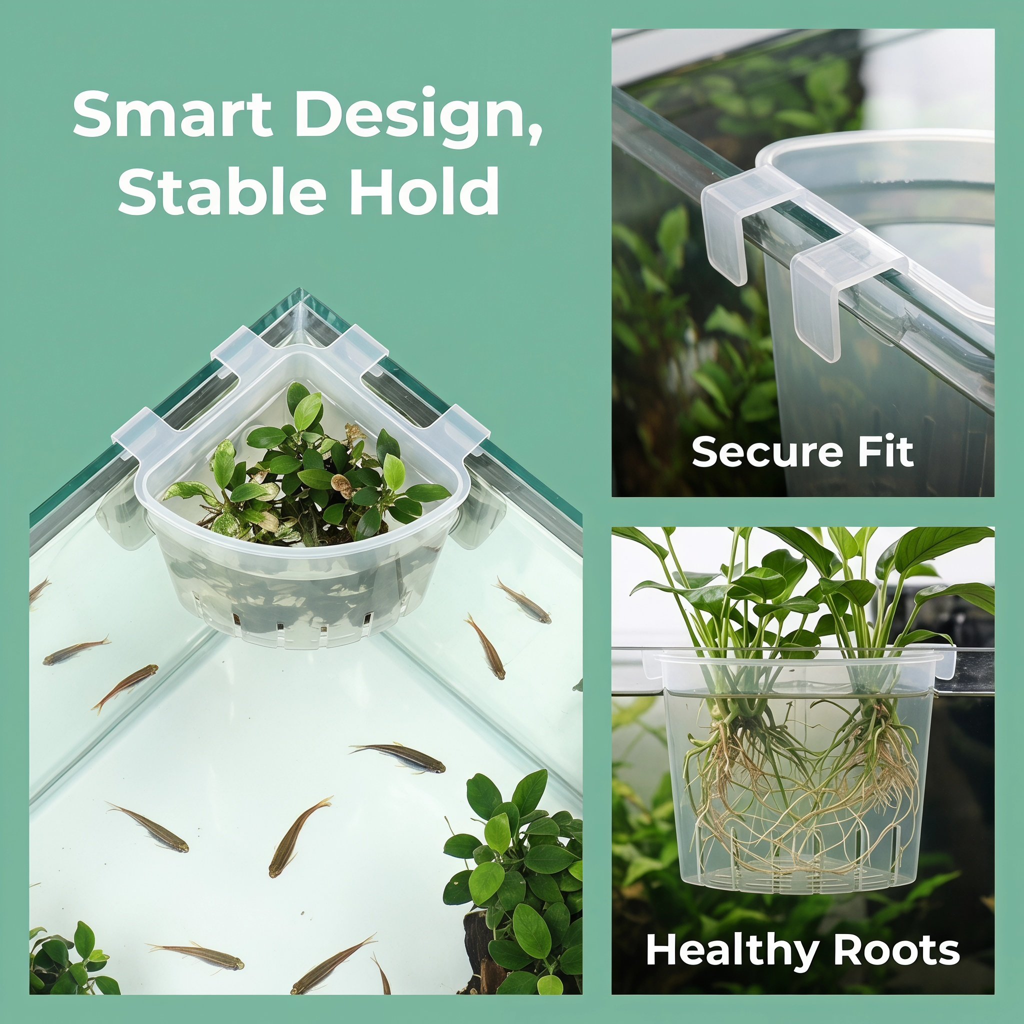 4 Pezzi Porta Piante Angolare  - Aquarium Plant In Pot recensione e prezzo
