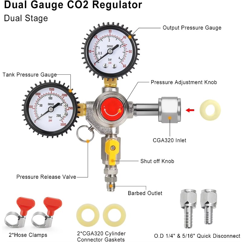 Regolatore CO2 a doppio manome - Co2 Regulator Dual Stage recensione e prezzo